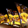 Sydney Opera House was lit up with images of the Wallabies as part of Australia’s 2027 Rugby World Cup bid launch on Thursday night.