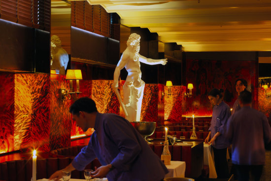 A statue of Neptune sits in the middle of the room at Neptune’s Grotto.