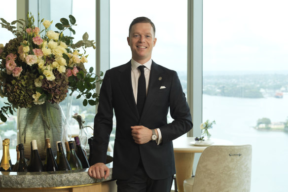 Max Gurtler, head sommelier at Oncore by Clare Smyth. 