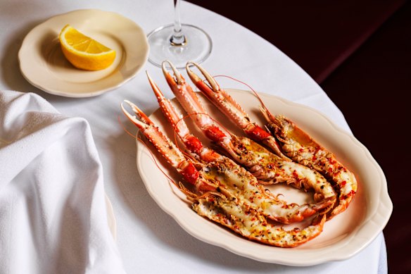 Scampi with chilli, garlic and oregano.