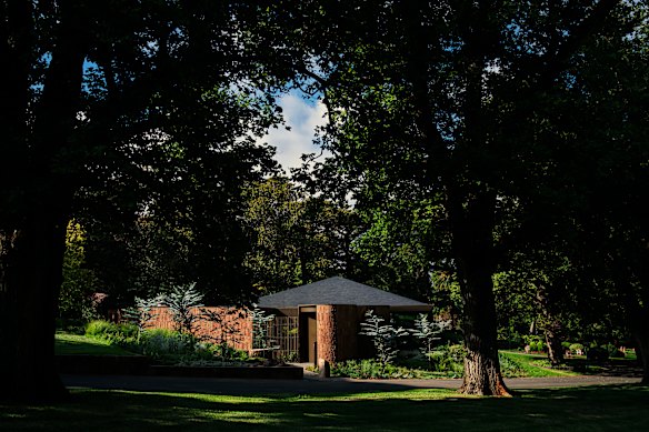 The restaurant is surrounded by greenery in East Melbourne’s Fitzroy Gardens.