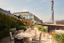 The rooftop terrace at The Newman, London.