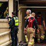 Police are investigating a suspicious fire at 44 Fitzgerald Rd in Essendon.