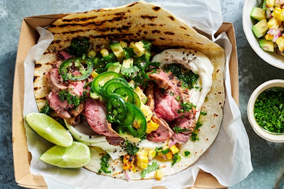 Margarita beef tacos.