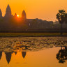 Sunrise at Angkor Wat.