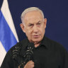 Israeli Prime Minister Benjamin Netanyahu speaks during a news conference in Tel Aviv, Israel.