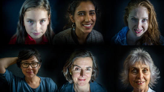 Laura Guerschman, 10, Tanvi Nangrani, 18, Ashleigh Bentham, 29, Maylee Thavat, 41, Fiona Smith du Toit, 50 and Claudia Hyles, 71.