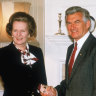 Bob Hawke and Margaret Thatcher