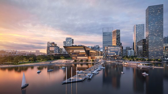 Perth Convention and Exhibition Centre concept images from Wyllie and Brookfield.