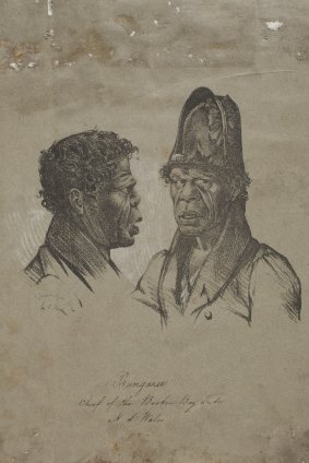 Bungaree, chief of the Broken Bay tribe, New South Wales, 1830 by Charles Rodius.