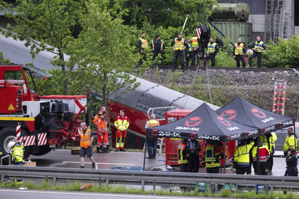 Several people have been killed and at least 16 severely injured after a regional train derailed in southern Germany.