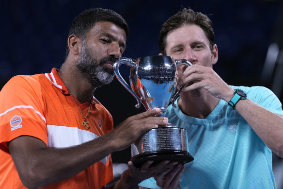 Sweet, sweet victory: Rohan Bopanna and Matthew Ebden.