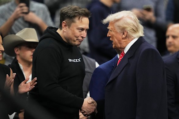 Bromance over: Elon Musk and Donald Trump in March.