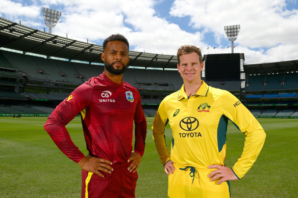 West Indies one-day international captain Shai Hope and his opposite number Steve Smith prepare for the ODI series that will begn at the MCG on Friday.