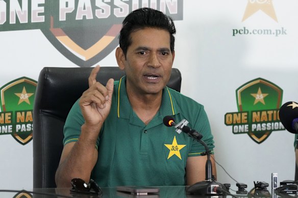 Pakistan’s head coach Aaqib Javed. 