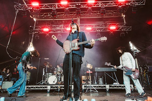 Geese perform at Laneway Festival in Melbourne in February.