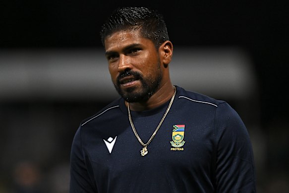 South African spinner Prenelan Subrayen. 