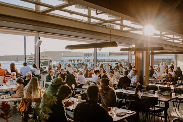 Manly Wharf is not only about transport – it has dining options with a view.