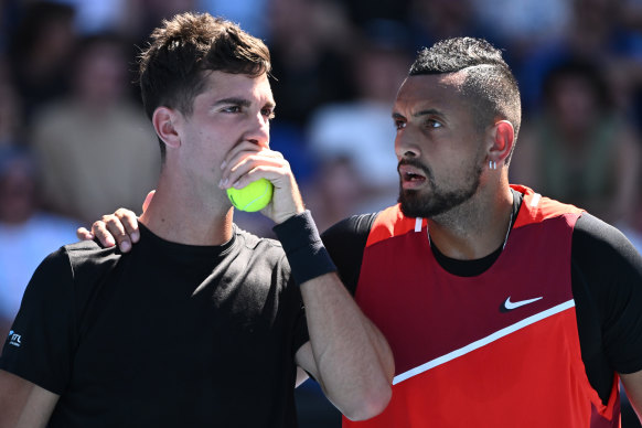 Netflix stars Thanasi Kokkinakis and Nick Kyrgios.