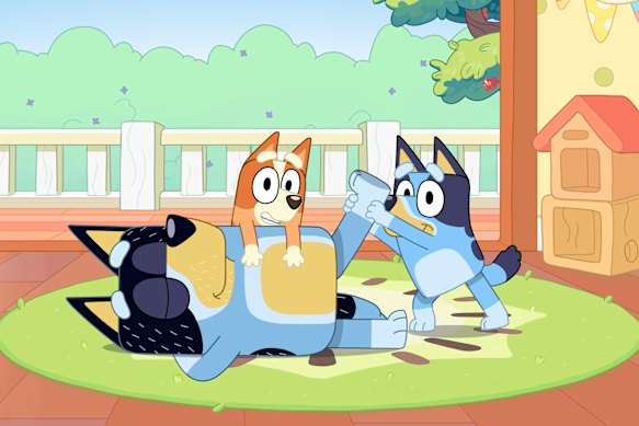 Bandit, Bingo and Bluey in smash-hit Australian series Bluey.