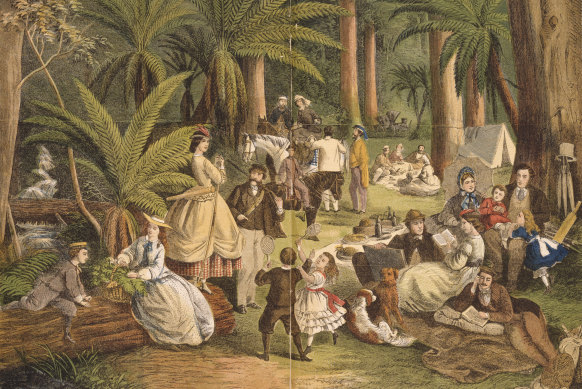 Christmas in Australia by Nicholas Chevalier, 1865.