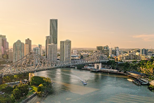 The Story Bridge, one of the major arterials linking the north and south sides of Brisbane.