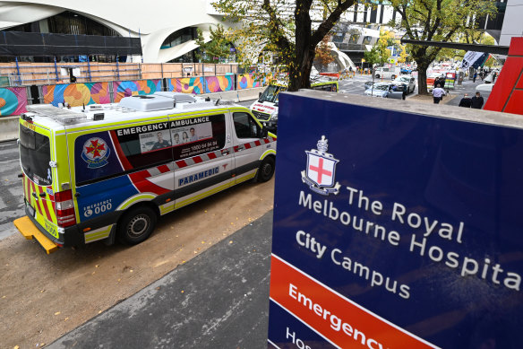 Some patients have waited up to 20 hours in the emergency department, according to Royal Melbourne Hospital’s Mark Putland.