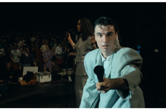 David Byrne in a still from Stop Making Sense.