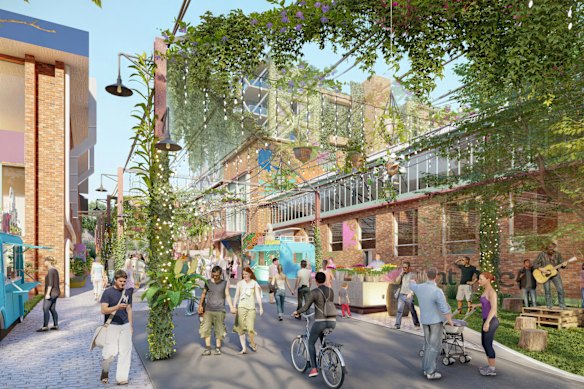 The Yeronga Paint Factory will have food and drink outlets, art spaces, a theatre and an escape room, with market spaces, health services, a garden centre, a hardware store, microbrewery and hundreds of new homes also possible. 