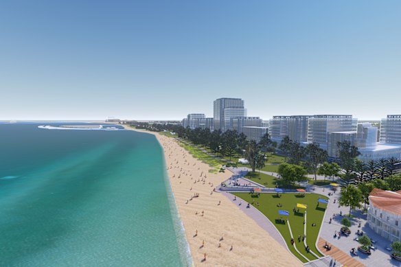 An artist’s impression of Rockingham foreshore after the implementation of its strategic plan.