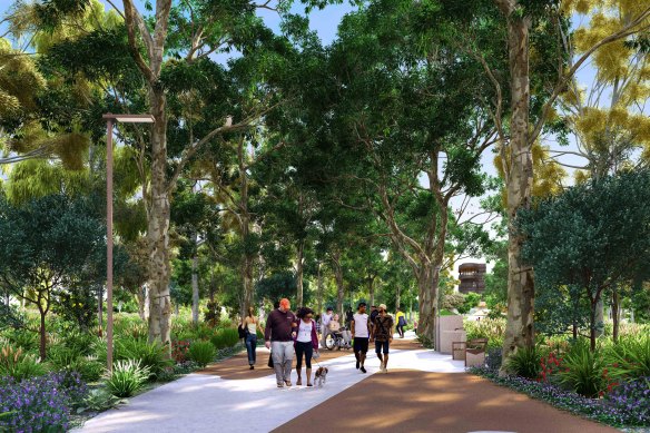 A new two-kilometre parkway loop is planned as part of a $120 million upgrade of the park. Those plans did not include a stadium.