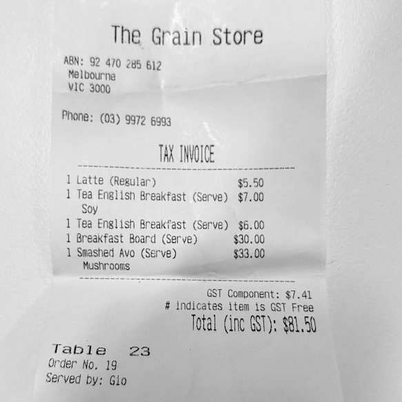 The bill, please.