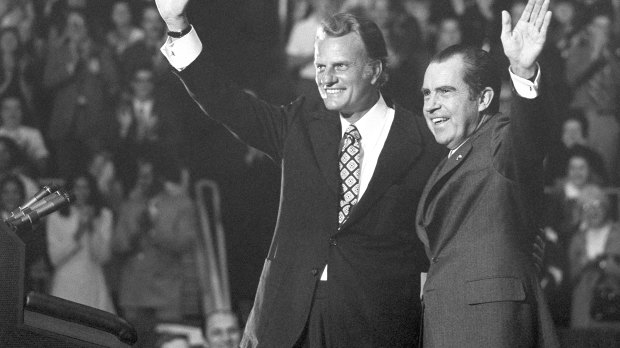 Billy Graham and President Richard Nixon, pictured in 1971. Graham was a religious adviser to several presidents.