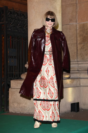 Anna Wintour attends the Starbucks private dinner at   Milan Fashion Week on February 21.