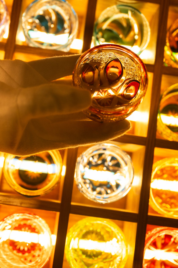 A glass from Japan’s famous Kagami Crystal.