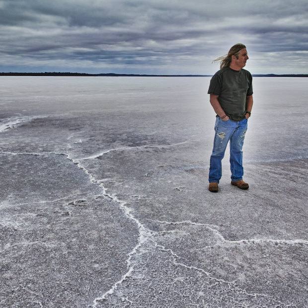Tim Winton in Lake Dundas, in WA: "The thing about West Australia is that there is nothing between us and Antarctica. The swell and the trade winds come pouring up, really raw and nasty."