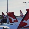 Qantas planes at Sydney’s domestic airport. Generic REX, Qantas, Virgin, Jetstar , airport, planes, passengers, commuters, airlines, travel, economy, transport, delays, luggage, customers. Sydney, NSW. August 7, 2024. Photo: Kate Geraghty