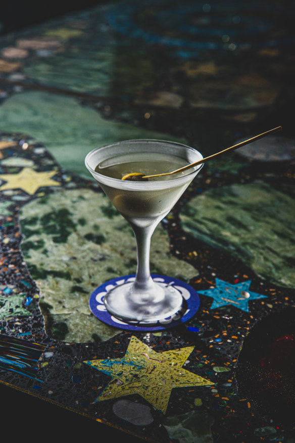 Try different angles when shooting cocktails, such as this martini at Bar Planet.