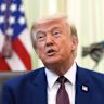 US President Donald Trump in the Oval Office on Wednesday.