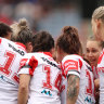 Dragons shatter records as they bump Broncos off top of NRLW ladder