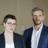 Greens state MPs Amy MacMahon (South Brisbane) and Michael Berkman (Maiwar).