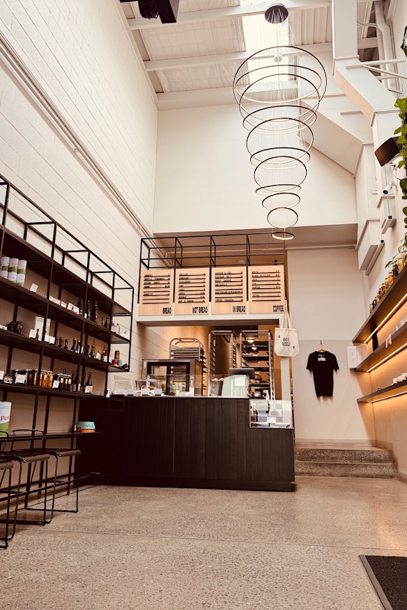 Inside the sleek bakery-bistro.