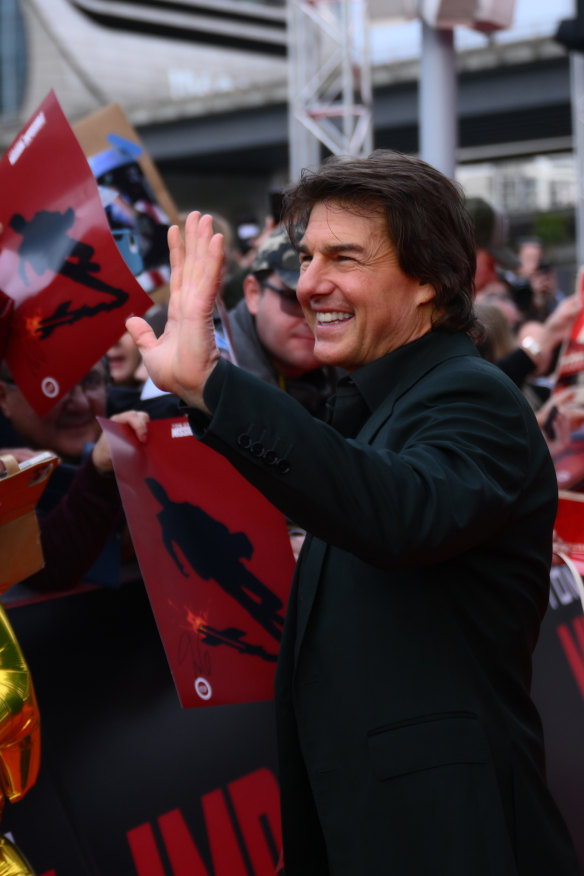 Cruise hitting the publicity trail hard at the premiere of his latest Mission Impossible film in Sydney.