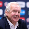 World Rugby chairman Bill Beaumont speaks in Paris.