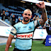 Braydon Trindall salutes the Sharks fans.