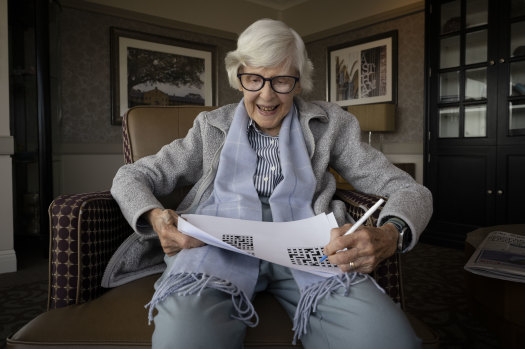 Nancy found errors in our cryptic crosswords 35 years ago, so we hired her. At 97, she’s still puzzling you