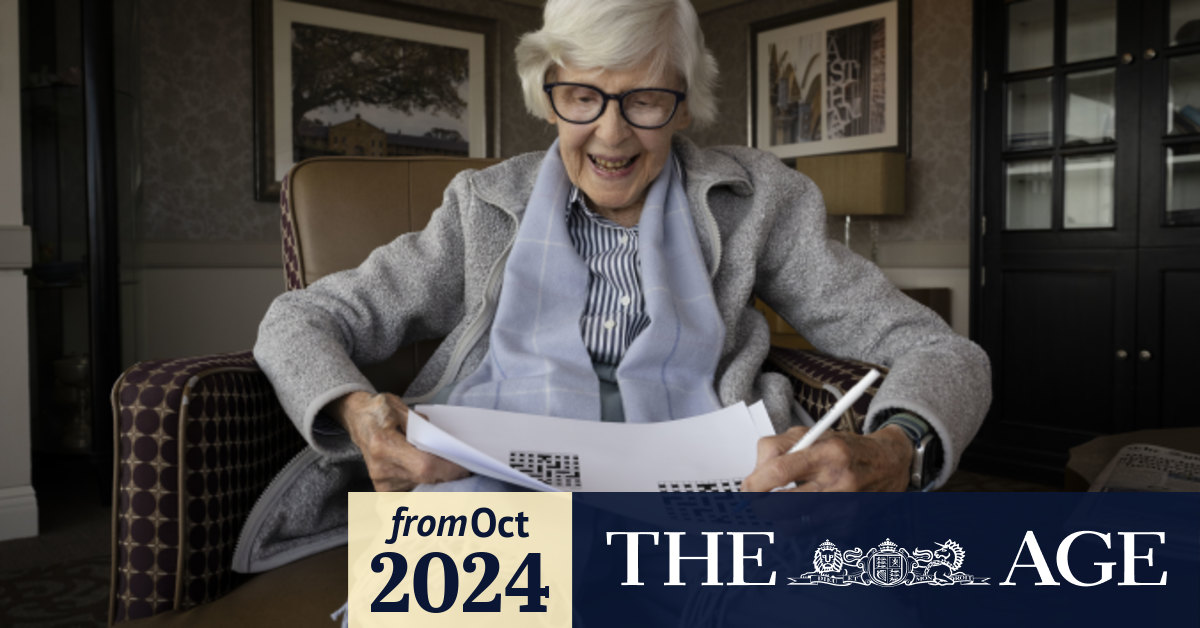 The Age s oldest cryptic crossword writer is Nancy Sibtain aged 97
