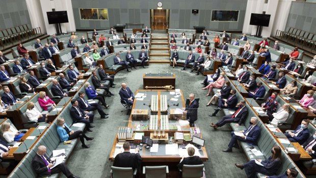 The class of ’22 take their seats in the 47th parliament.