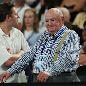 Lindsay Fox at the men’s singles final at the Australian Open in January.