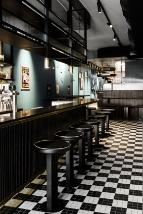 Techne Architecture + Interior Design's fitout of the Biggie Smalls restaurant in Windsor.